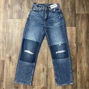 Arizona Jean Co Highest Rise Vintage Straight Blue Denim Jeans Women’s Size 1